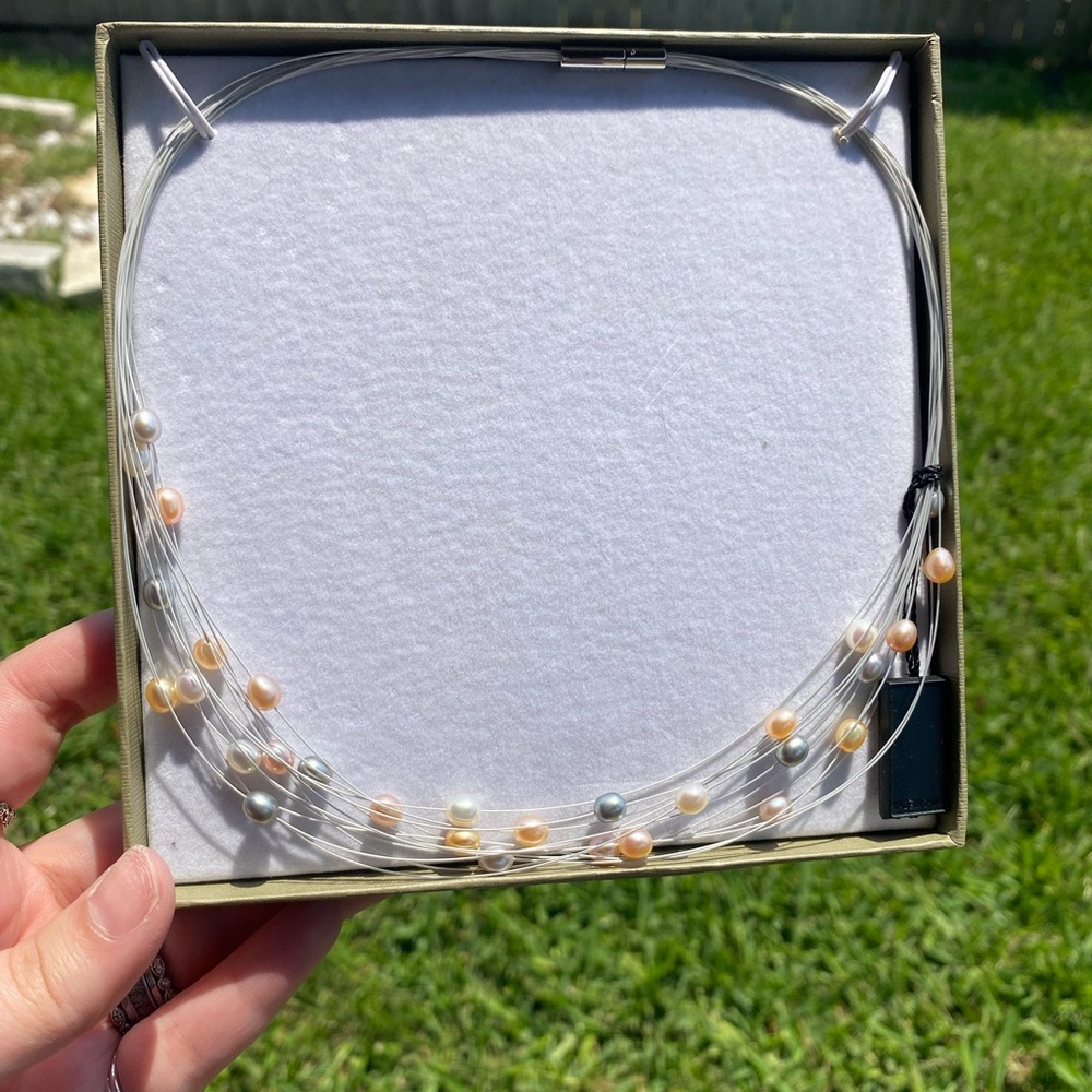 💎Honora 18” silver multi-strand pearl necklace! NWT!